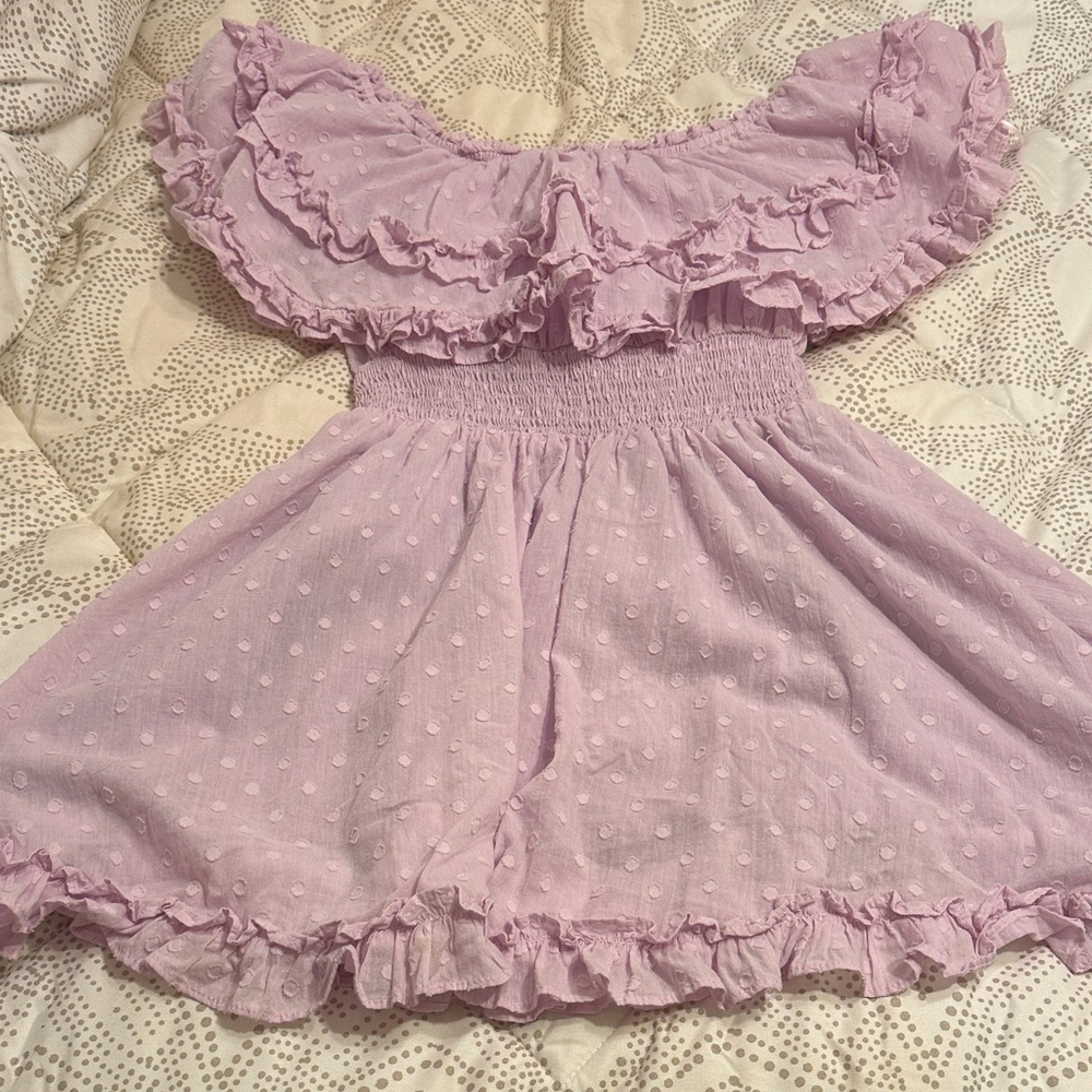 MARBLE Lilac Ruffle dress - Picture 3 of 6